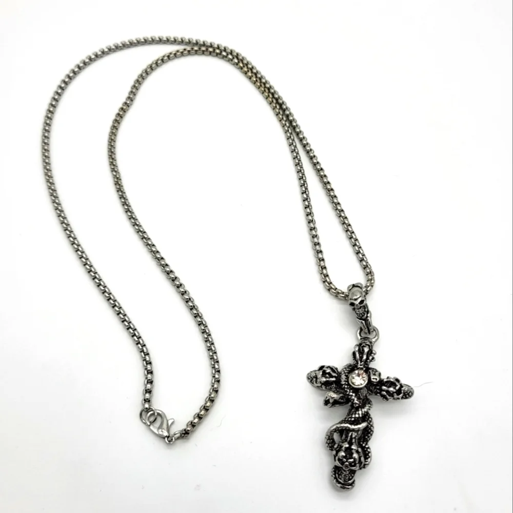 Stainless steel cross necklace